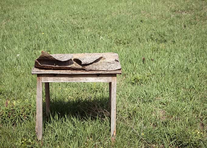 Old wooden table