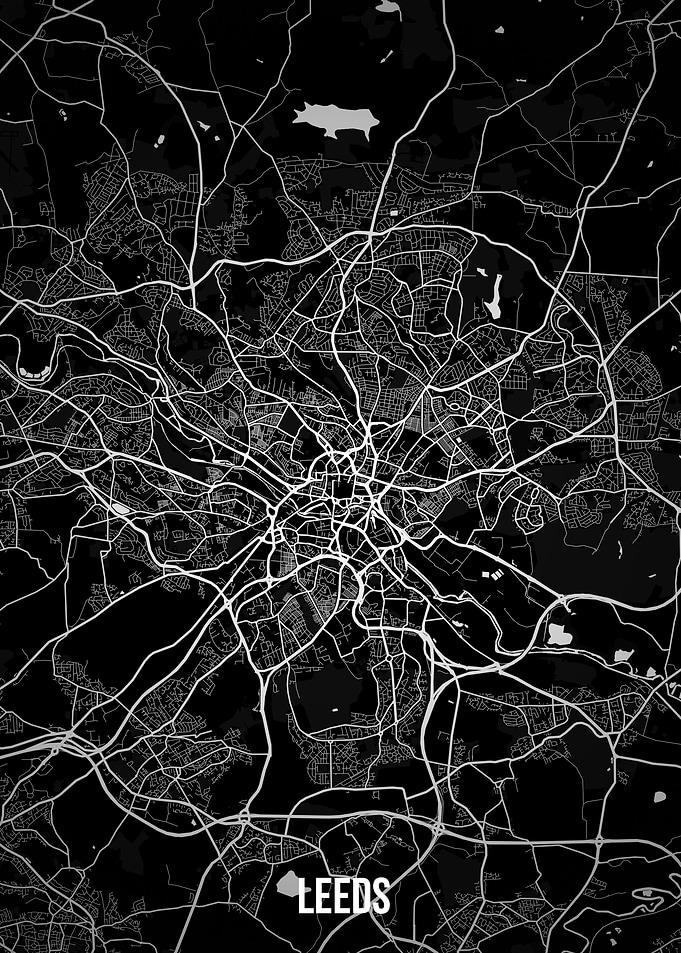 Leeds dark map