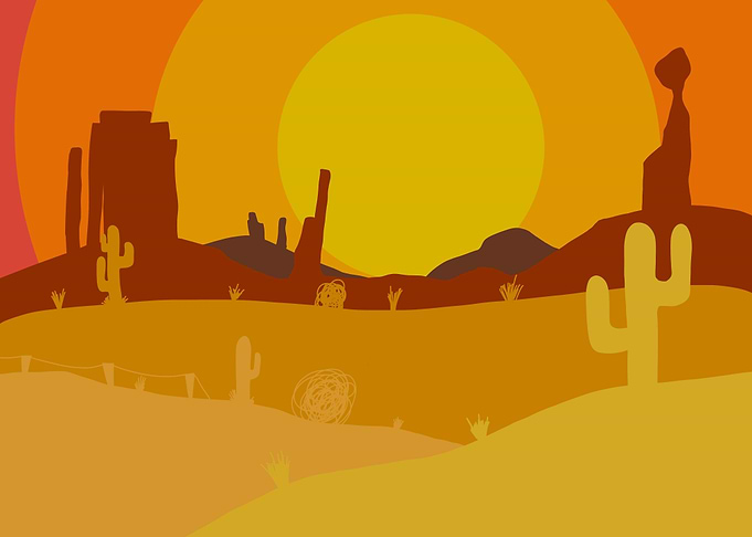 Desert Flat Landscape