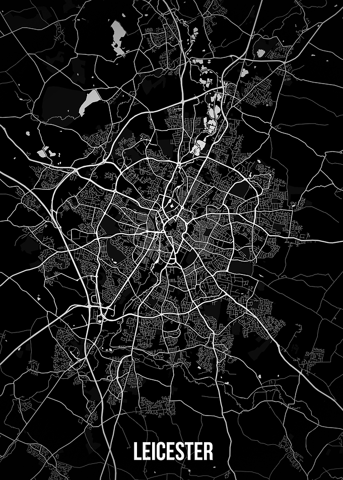 Leicester dark map