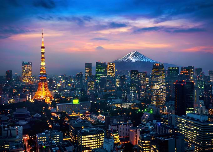 Mount Fuji and Tokyo