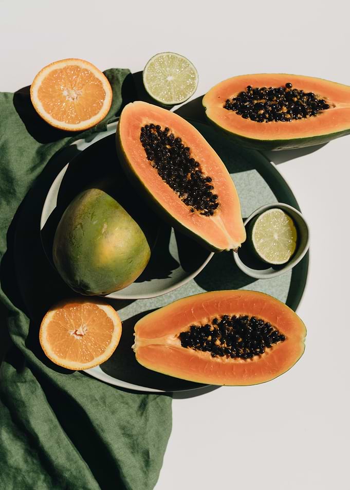 pepaya fruit orange lemon