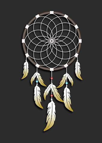 Gold Feather Dreamcatcher