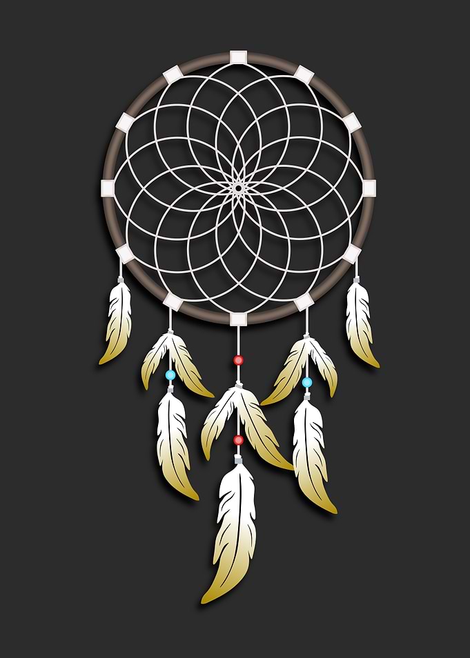 Gold Feather Dreamcatcher