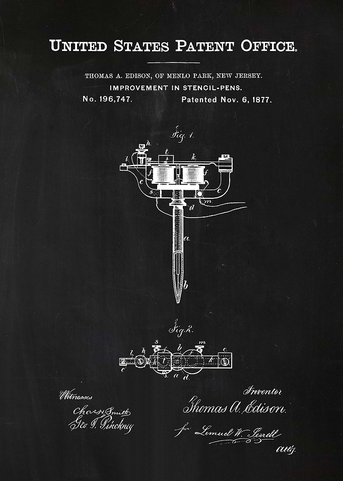 5 Stencil Pen Patent