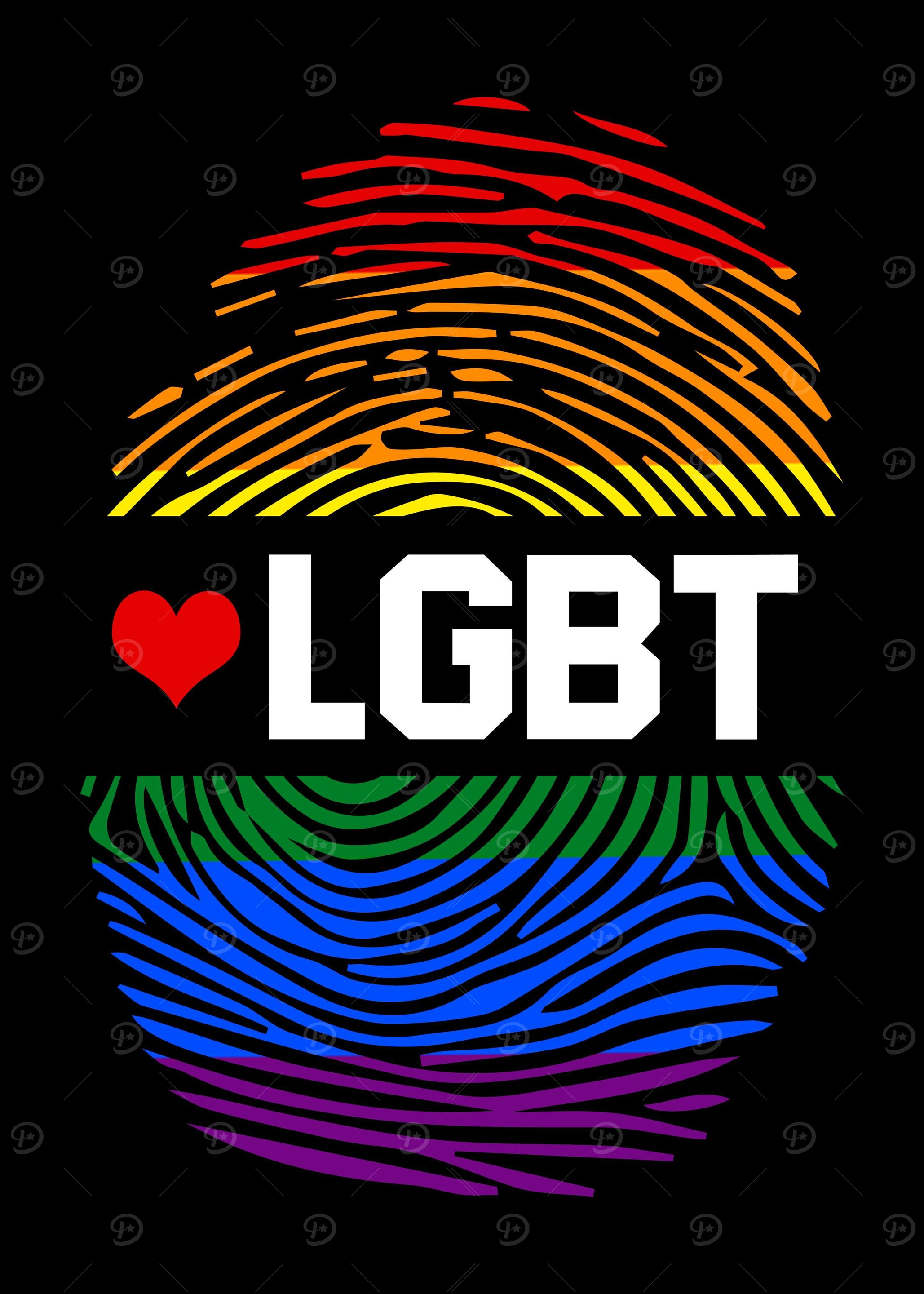 LGBT Rainbow Fingerprint