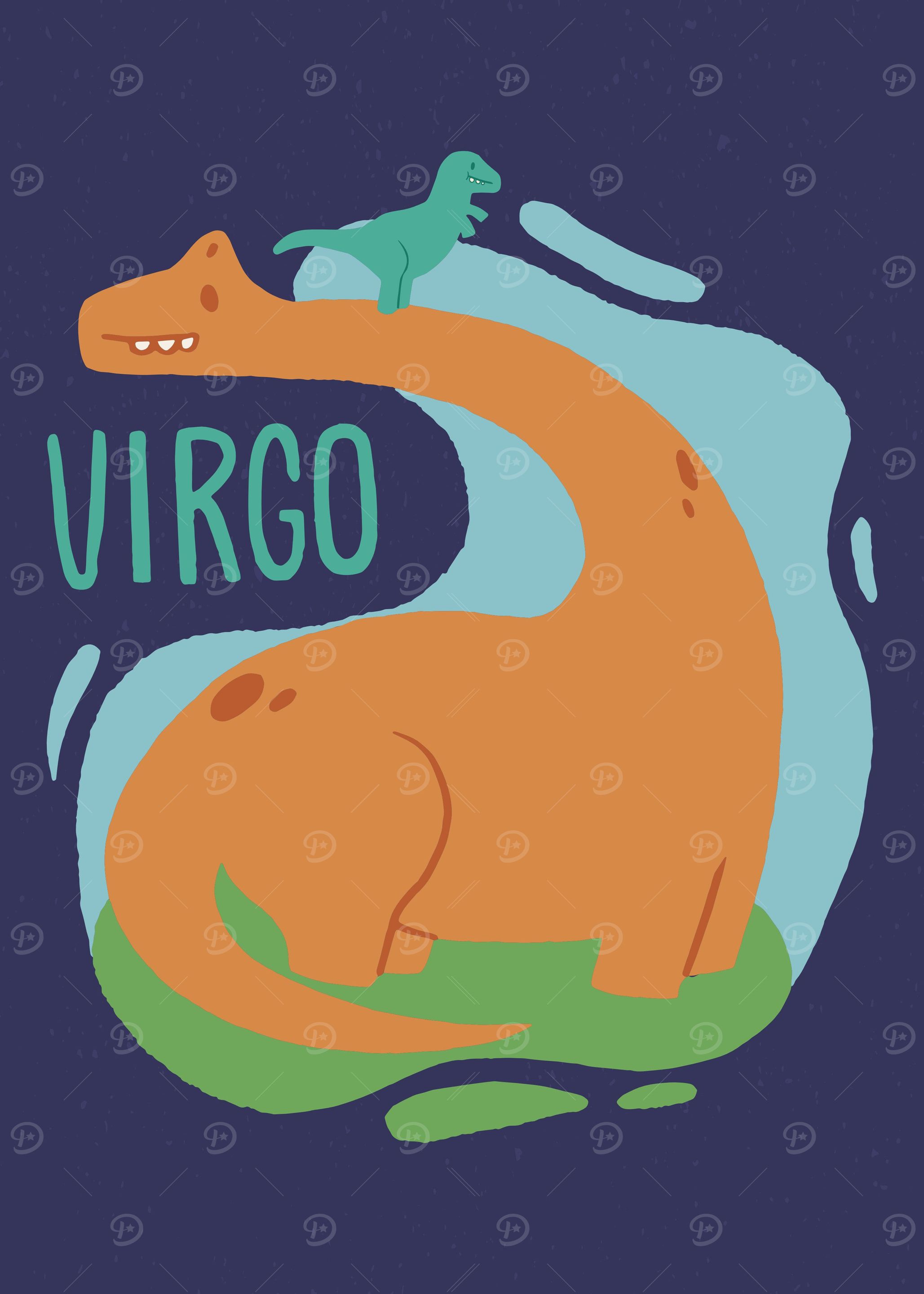 ZODIAC CUTE DINO VIRGO