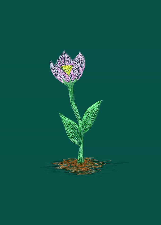 Beautiful flower line art