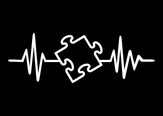 Jigsaw puzzle heartbeat