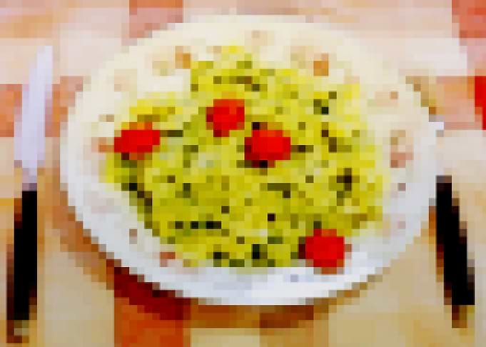 Italian pasta with pesto p