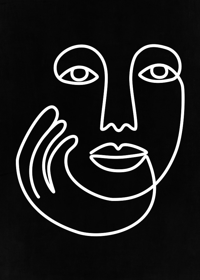 One Line Drawing Face
