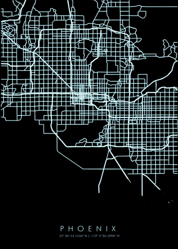 Phoenix Neon Map