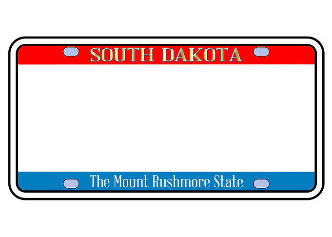Blank South Dakota License