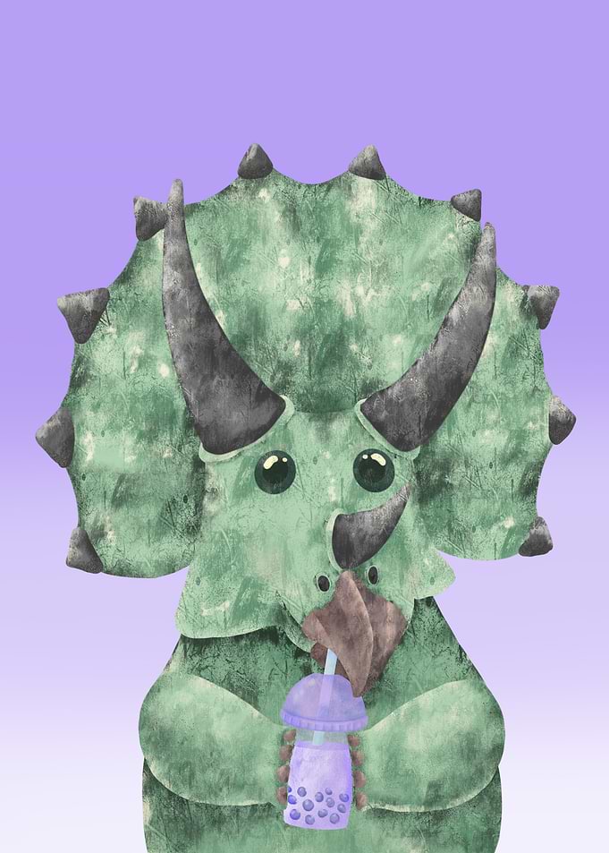 Triceratops Boba Tea