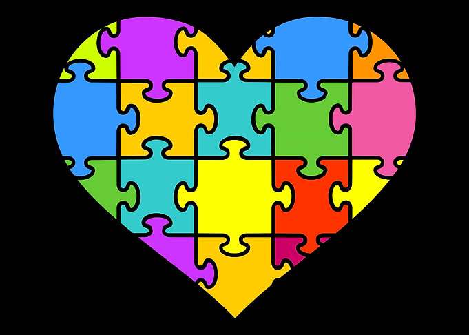 Jigsaw puzzle heart