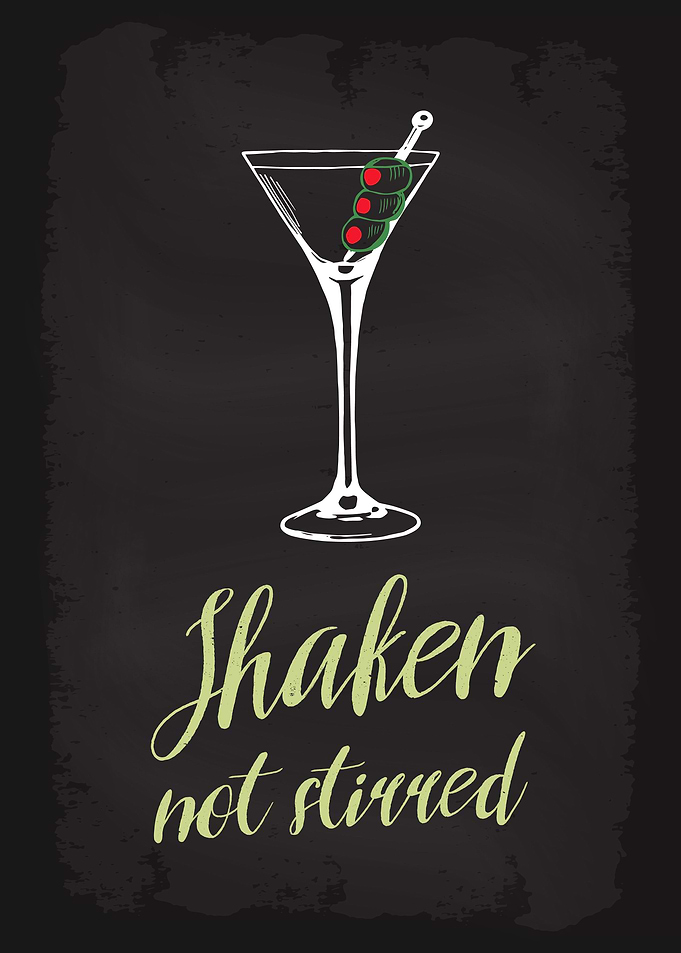 Martini shaken not stirred