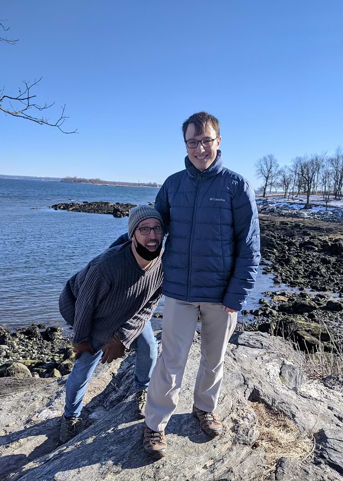 Two men on rock