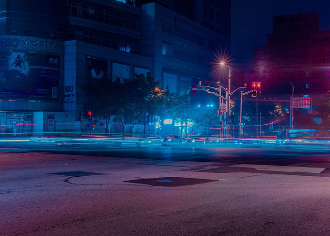 Quiet streets at night