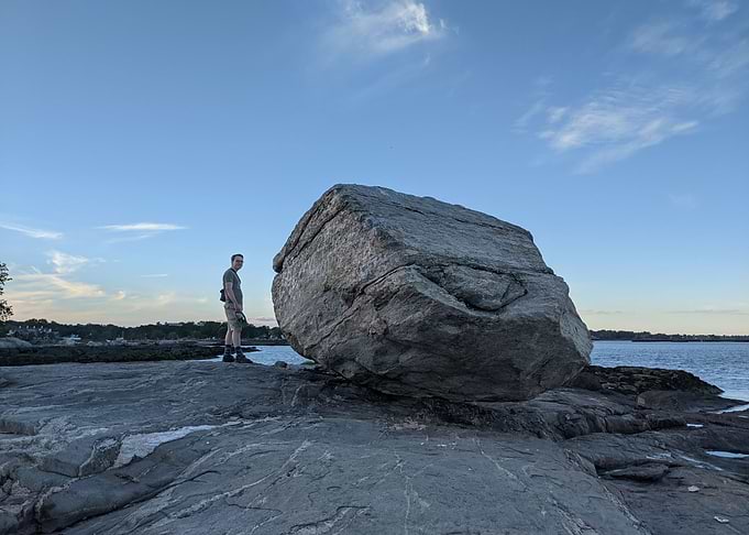 Man and rock