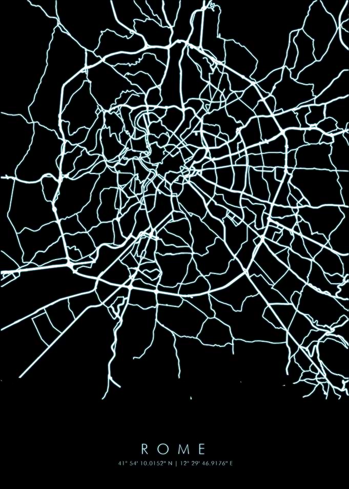 Rome Neon Map