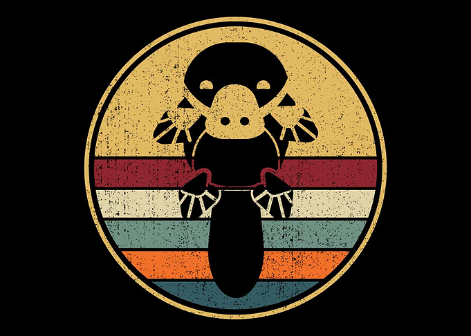 Retro Platypus Vintage