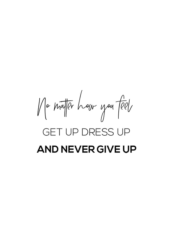 Never Give Up Wall Poster