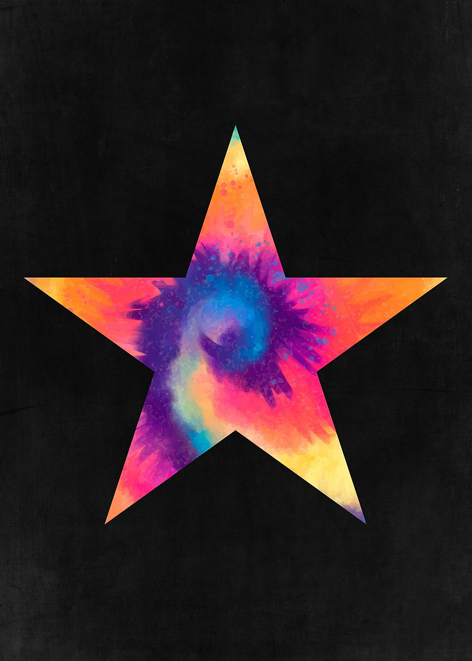 Tie Dye Star Symbol