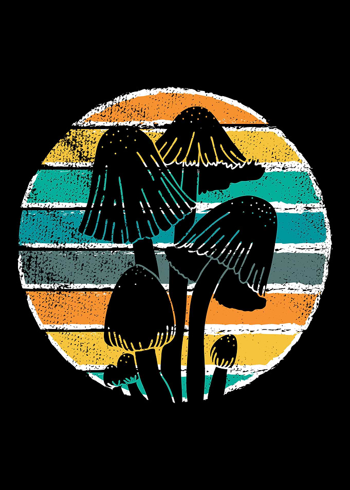 Retro Mushroom Fungi