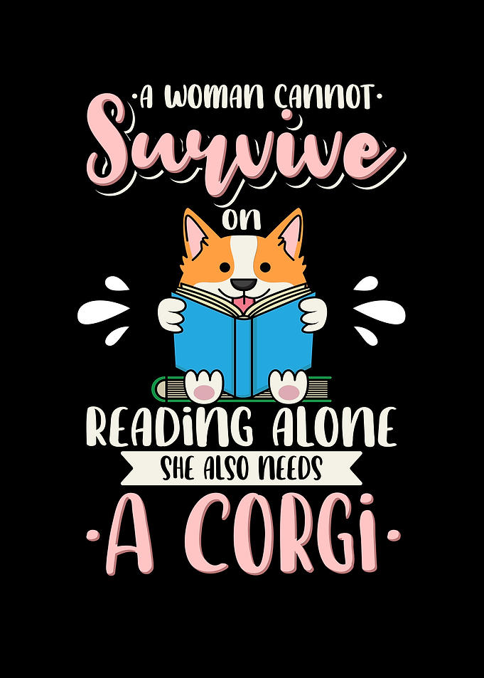 Reading Corgi Mom