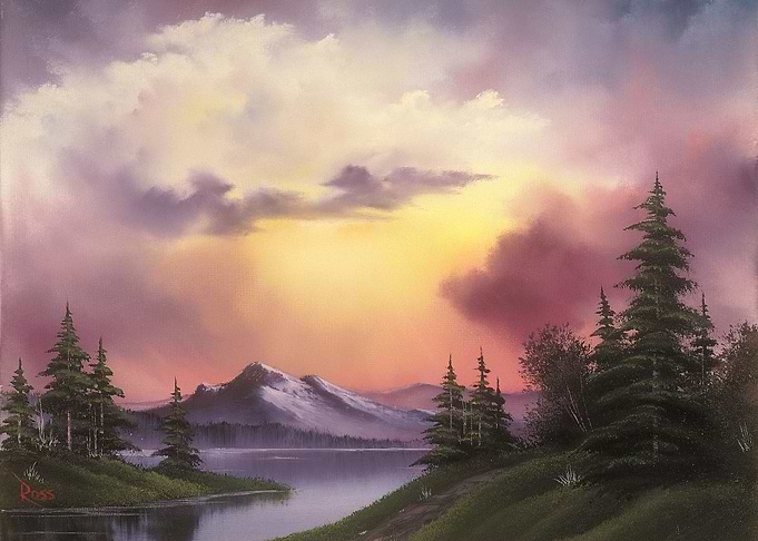 Bob Ross mountain range