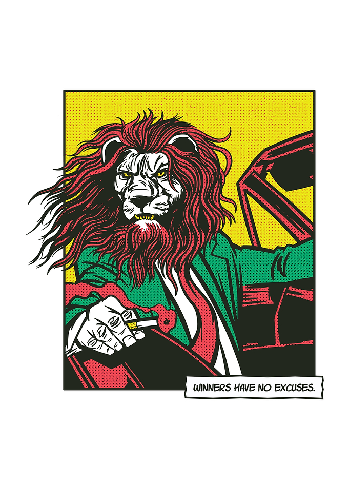 LION DRIVING COMIC
