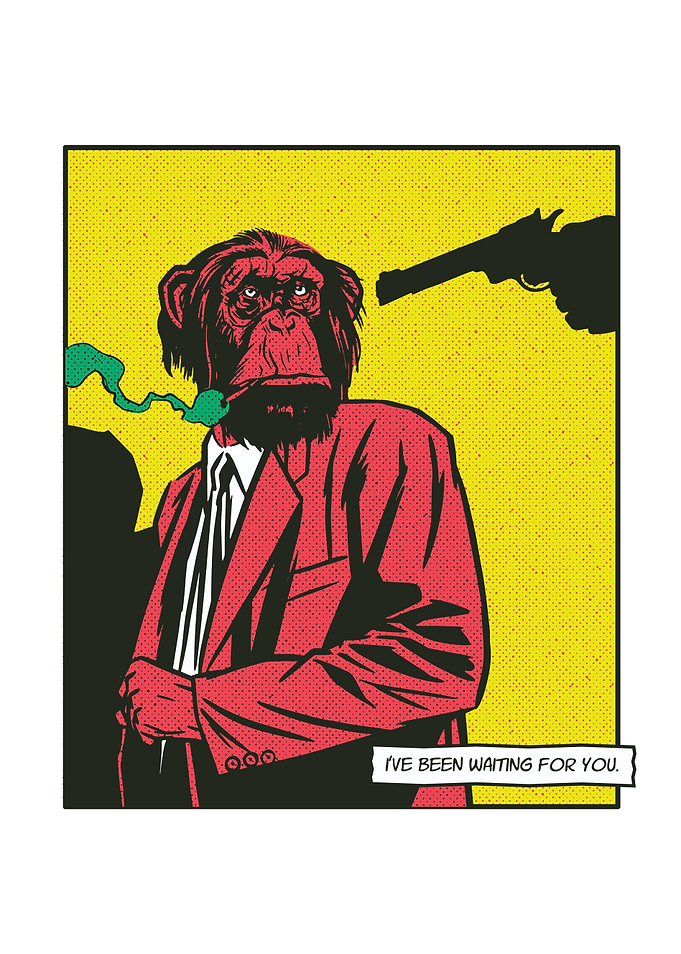 MONKEY SMOKING COMIC