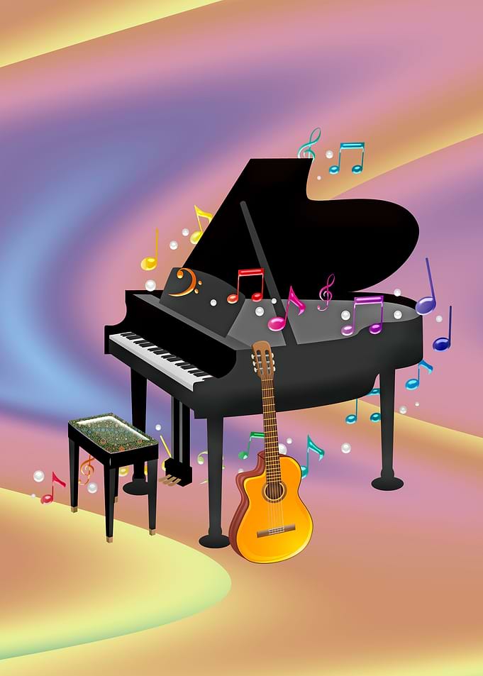 Piano and guitar