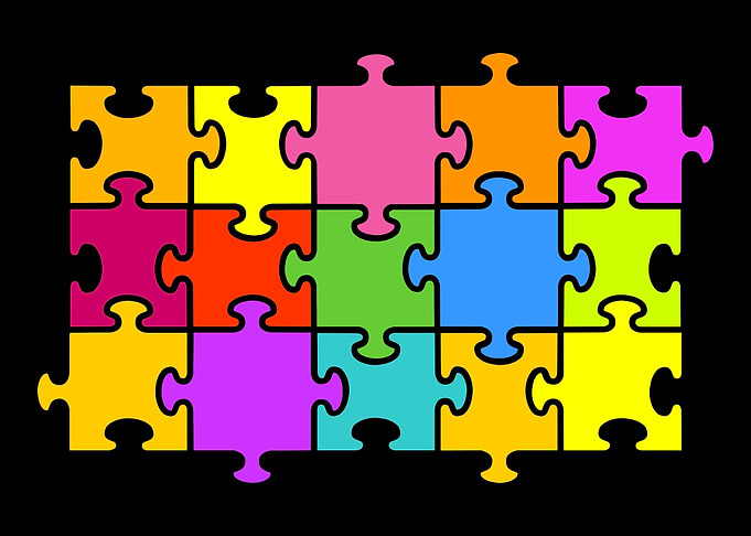 Jigsaw puzzle pieces