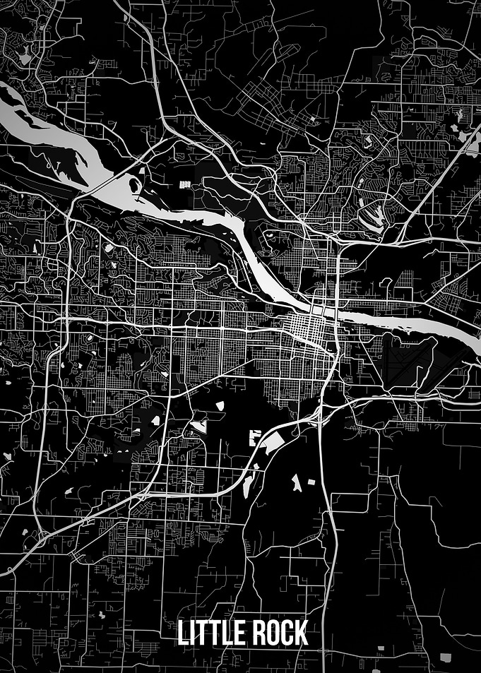 Little Rock dark map