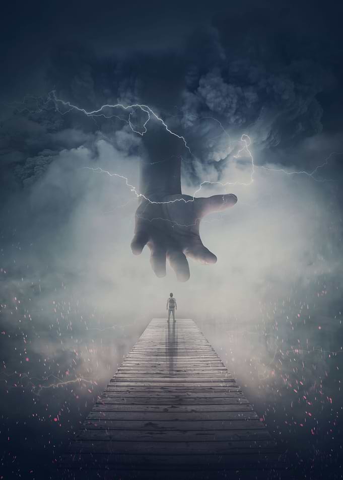 the hand from the storm