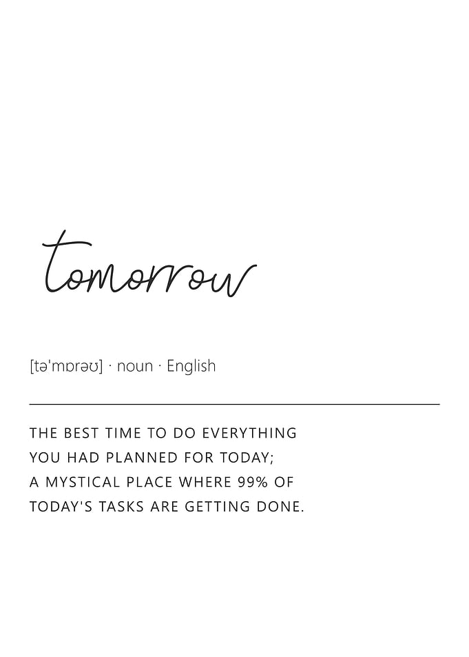 Definition Tomorrow