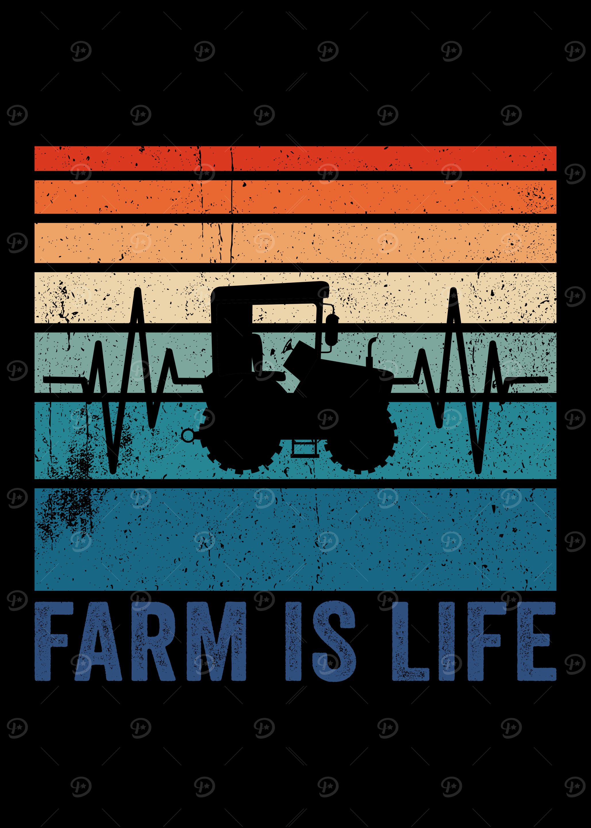 Retro Farmer Farm is Life