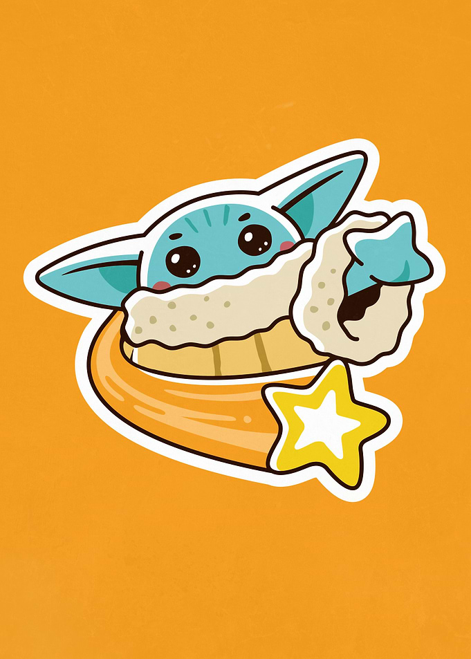 Grogu With a Star