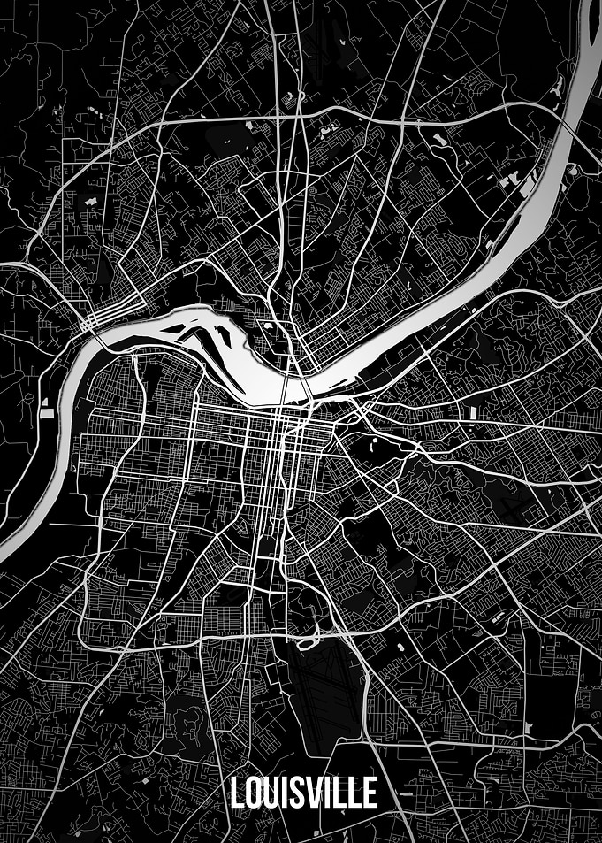Louisville dark map