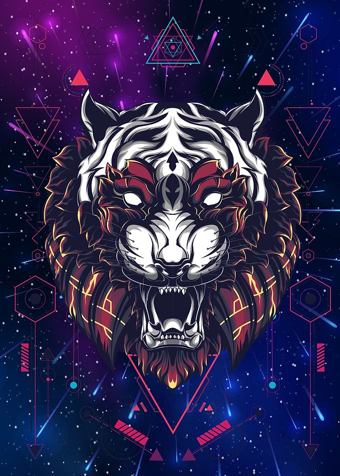 SACRED GEOMETY TIGER
