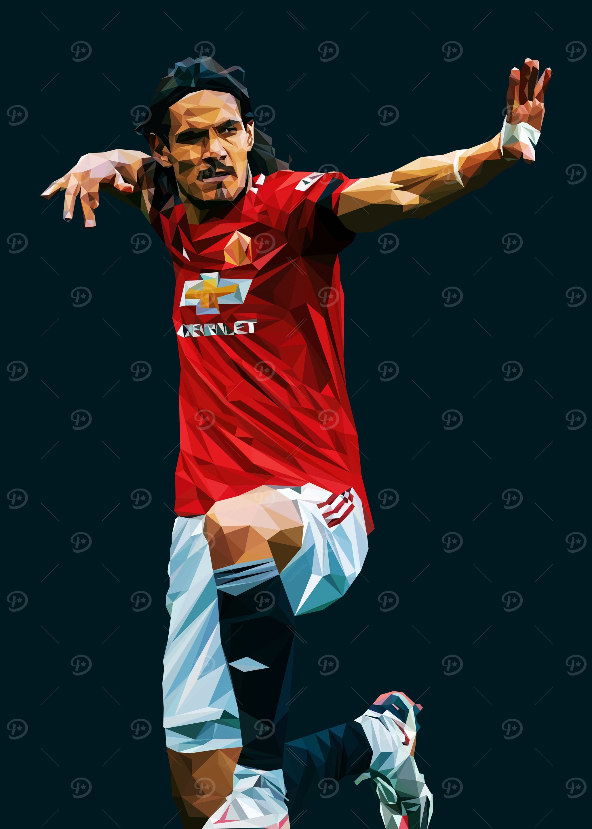 Edinson Cavani Pose