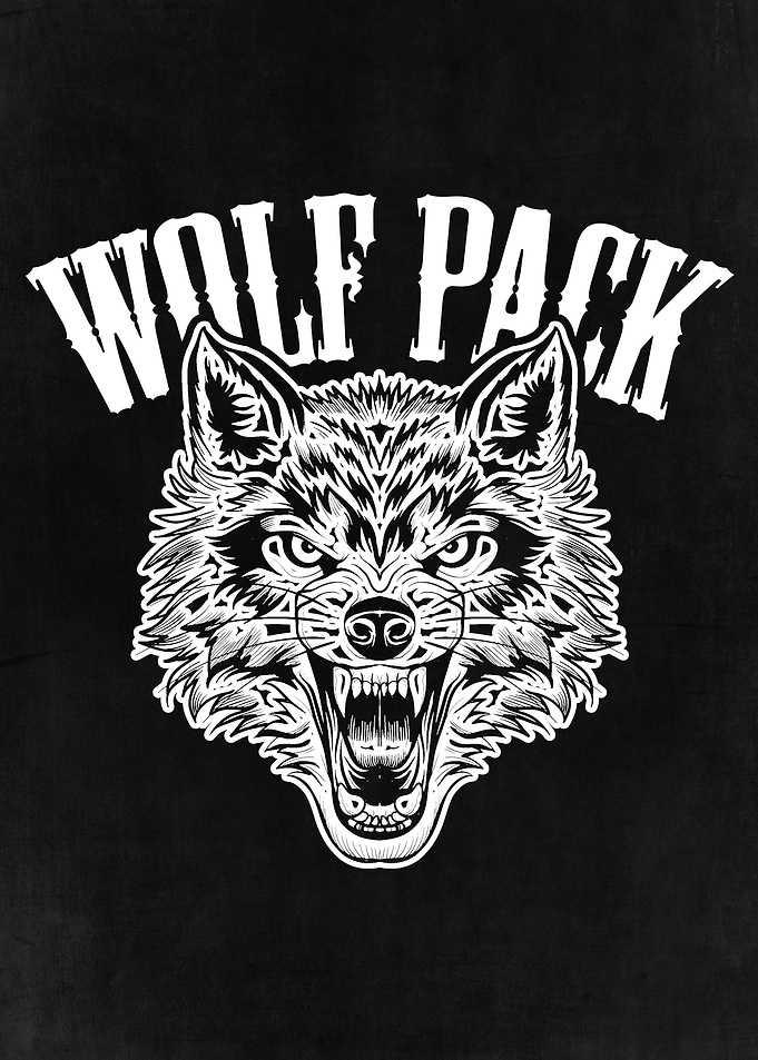 Wolfpack Angry Wolf Face