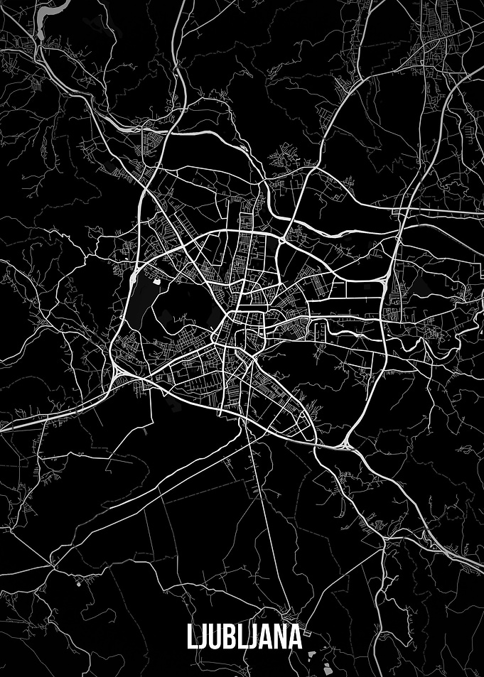 Ljubljana dark map