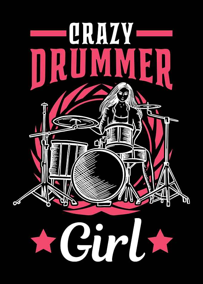 Crazy Drummer Girl Drums
