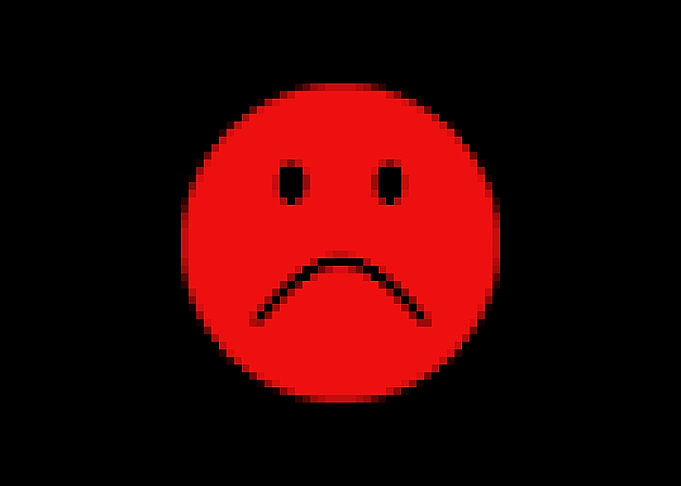 Smile sad face usual pixel