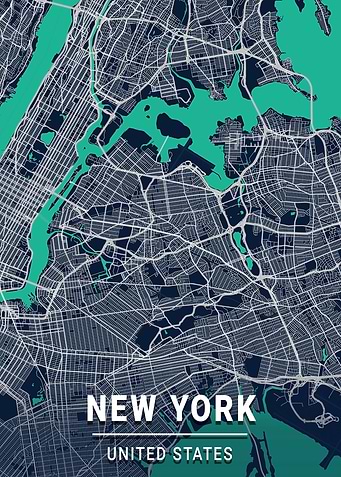 New York City Map USA