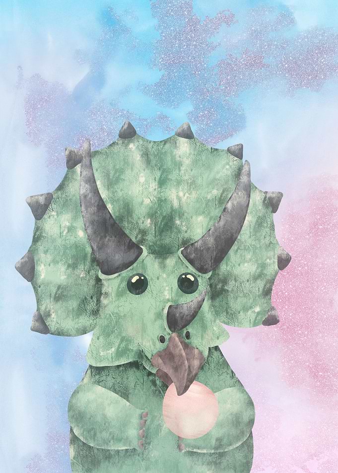 Triceratops bubble gum