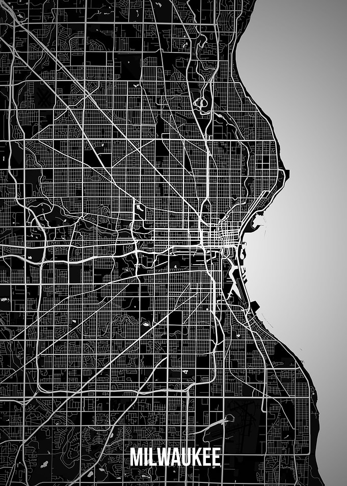 Milwaukee dark map