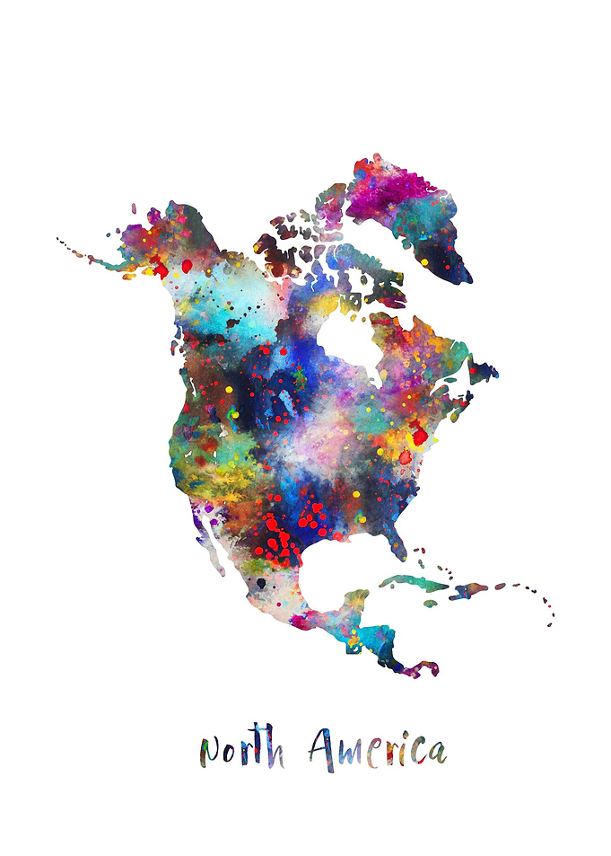 North America map